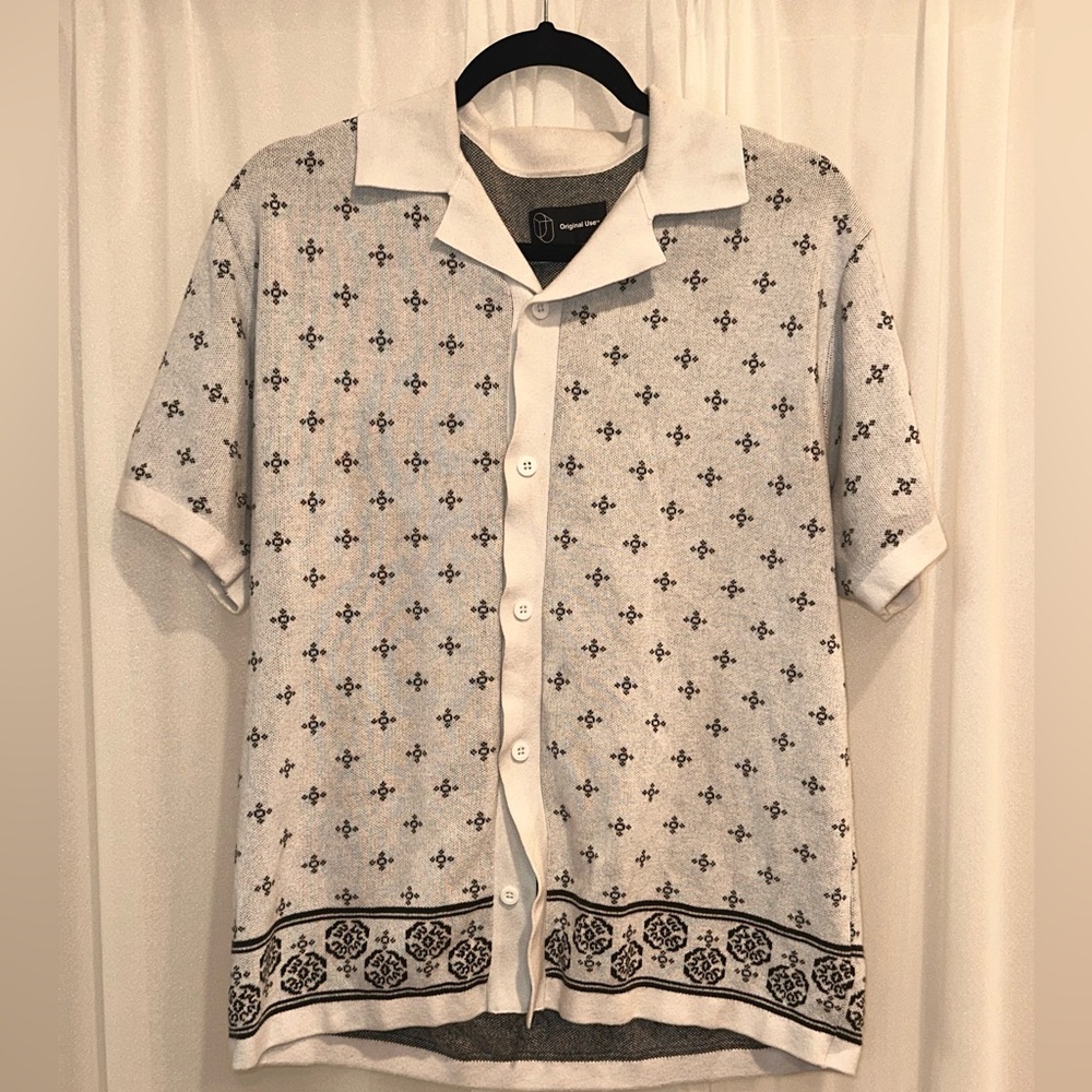 Men's Gray Patterned Shirt